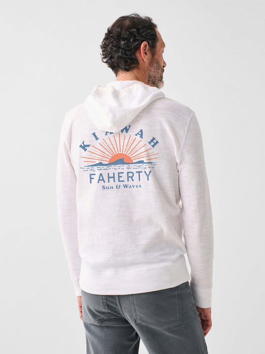 Kiawah Heritage Slub Cotton Hoodie - White - White - Image 2