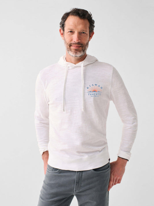 Kiawah Heritage Slub Cotton Hoodie - White - White - Image 1